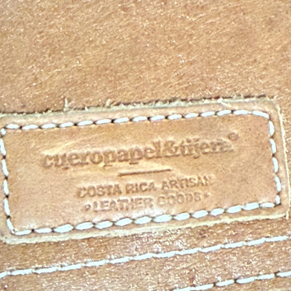 Cueropapel  & tijera Brown Leather Crossbody Bag - Picture 3 of 12